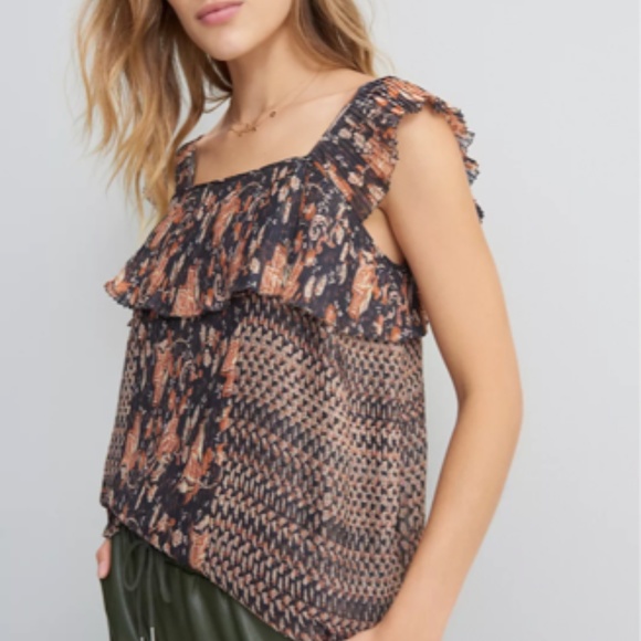 Anthropologie Olympia Pintucked Blouse Size L - Picture 6 of 9